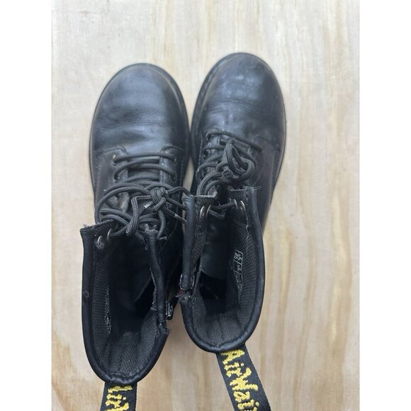Dr Martens 1460 J Black Side-Zip Size 3 Youth Children's Combat Boots Doc - Picture 4 of 9